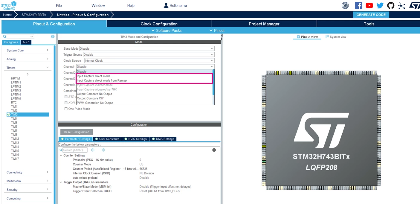 Input capture Unit configuration using STM32CubeIDe | Community