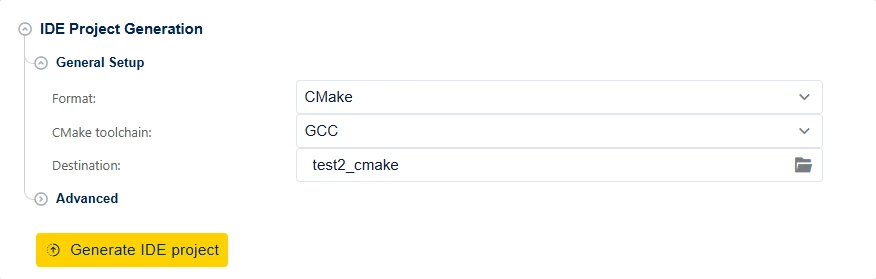 Figure 1. IDE project generation