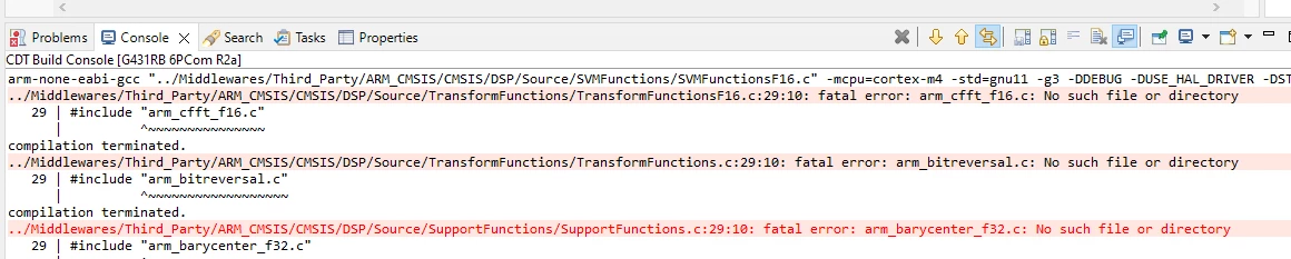 console output