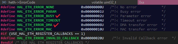 heth error code