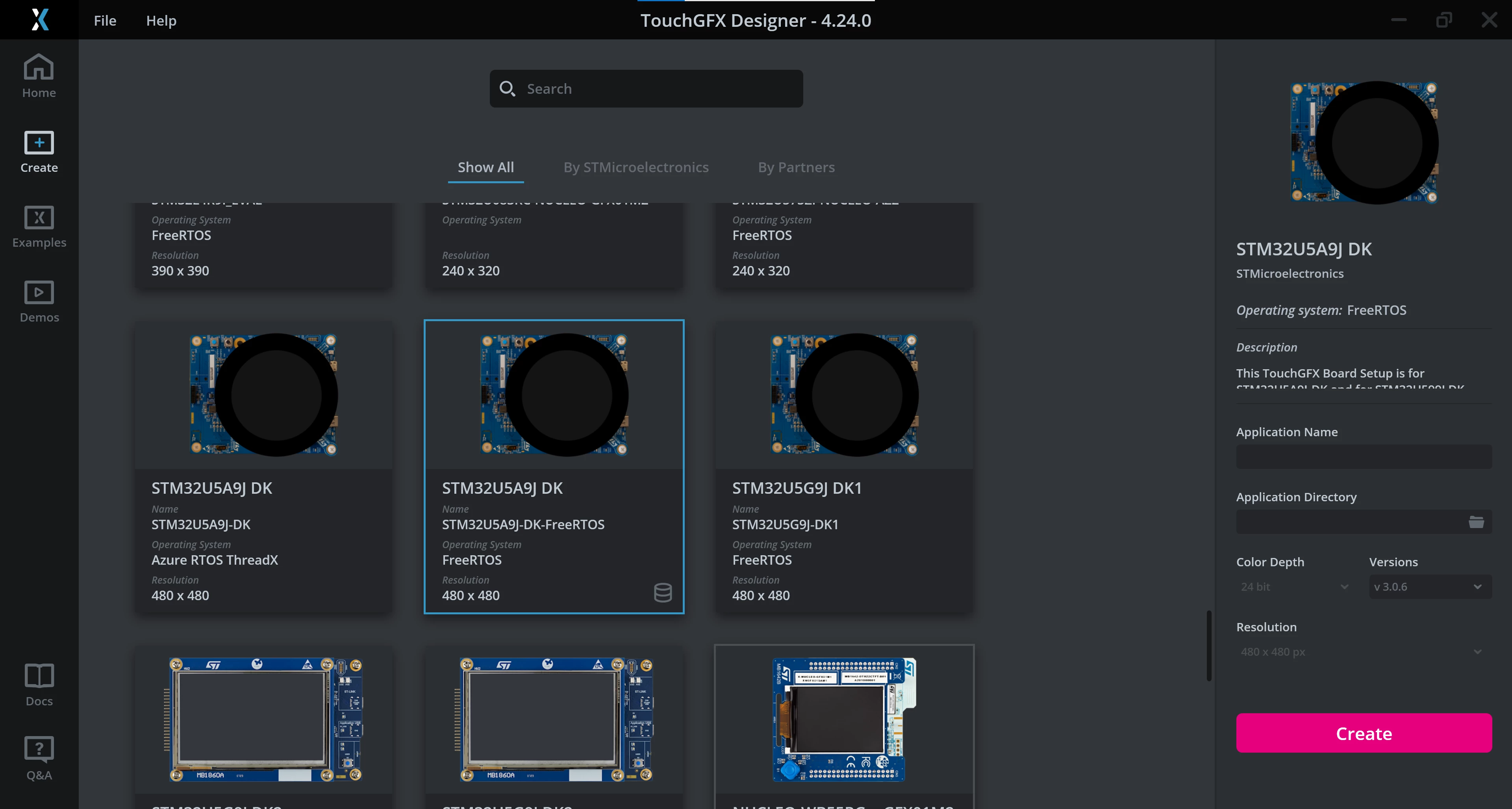 STM32U5A9J DK board setup