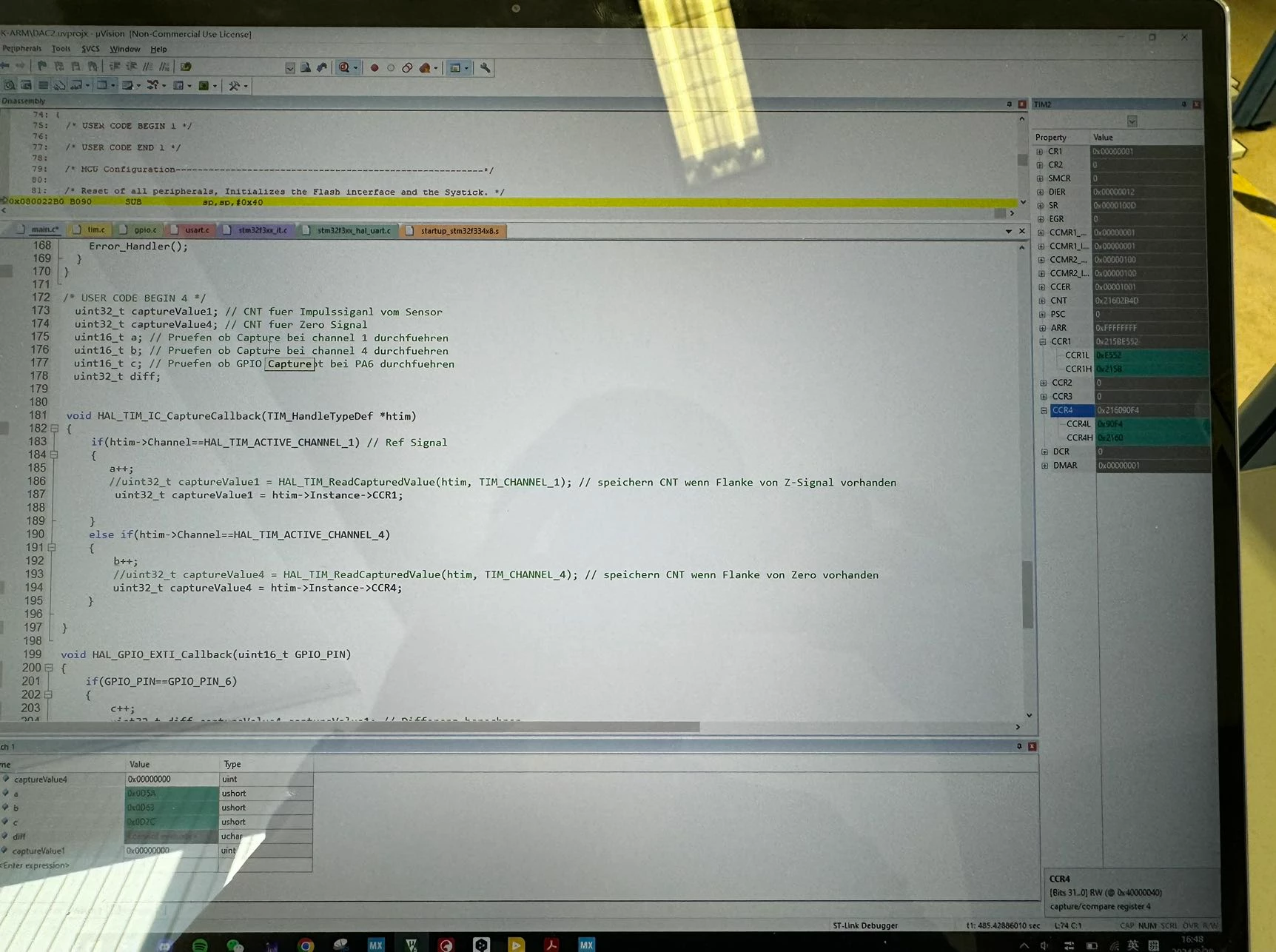 CCR Values Show on STM32F334R8 MCU but readCaptureValue Returns Zero ...