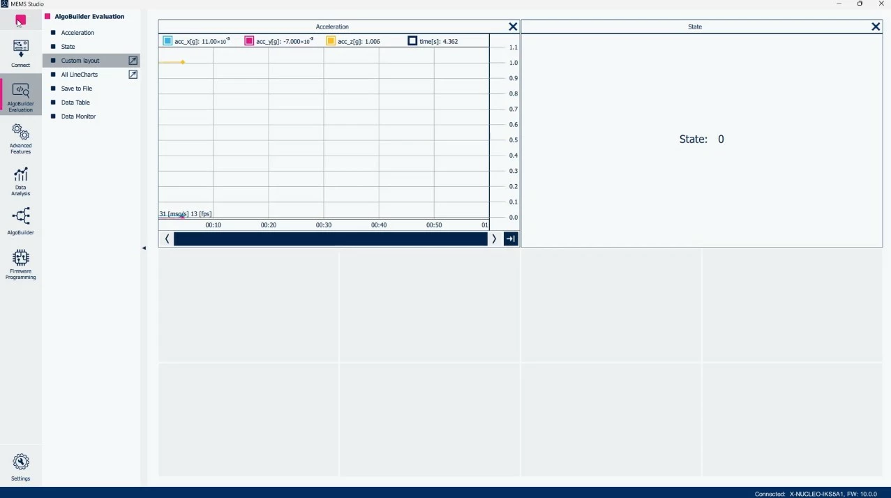 Figure 16: MEMS Studio - AlgoBuilder Evaluation - The package is still