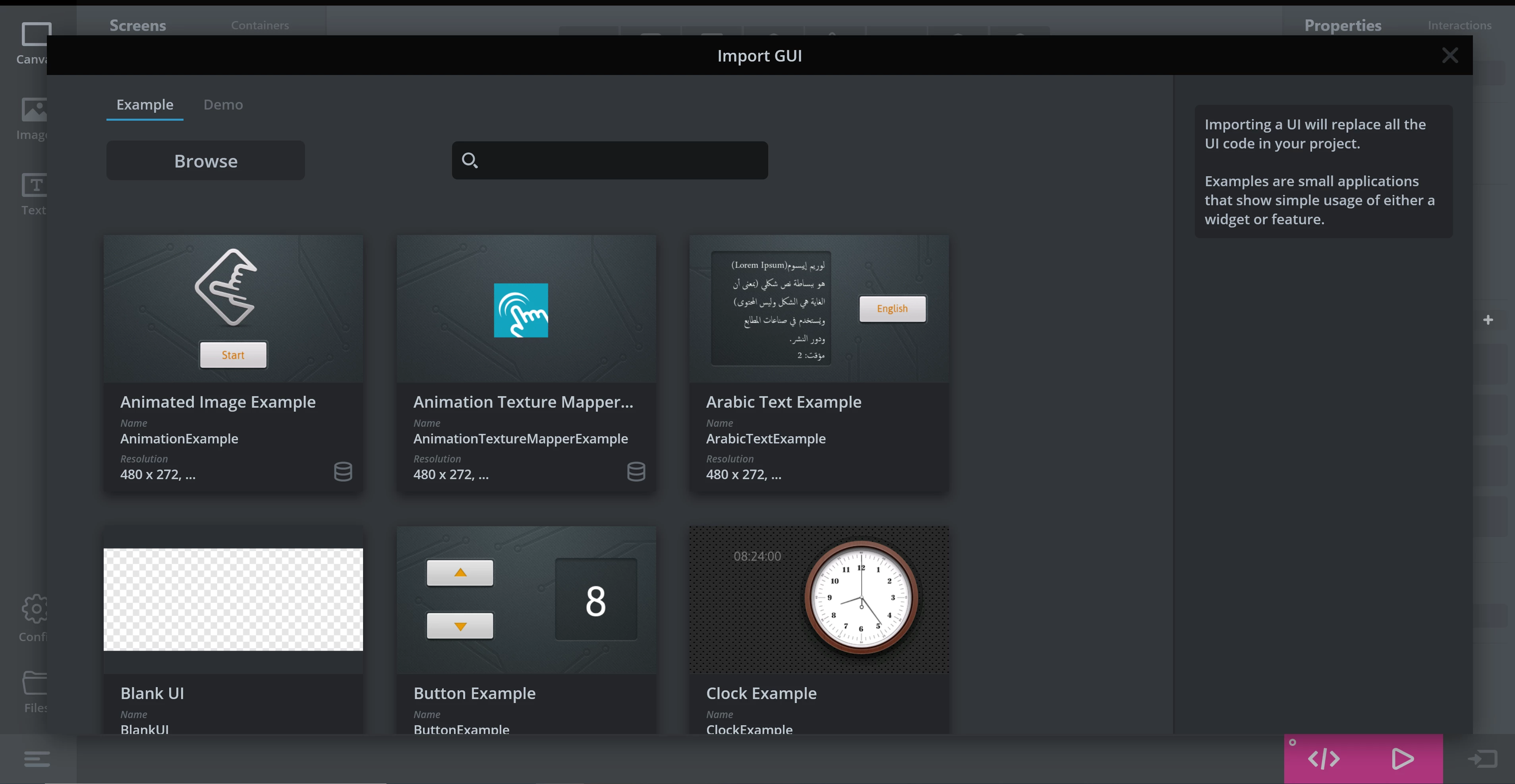 Importing GUI
