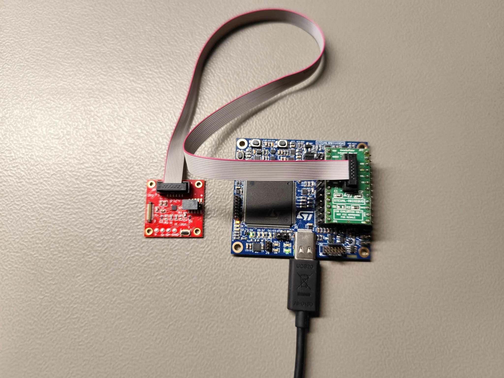 Figure 4: Connection of the boards to the PC