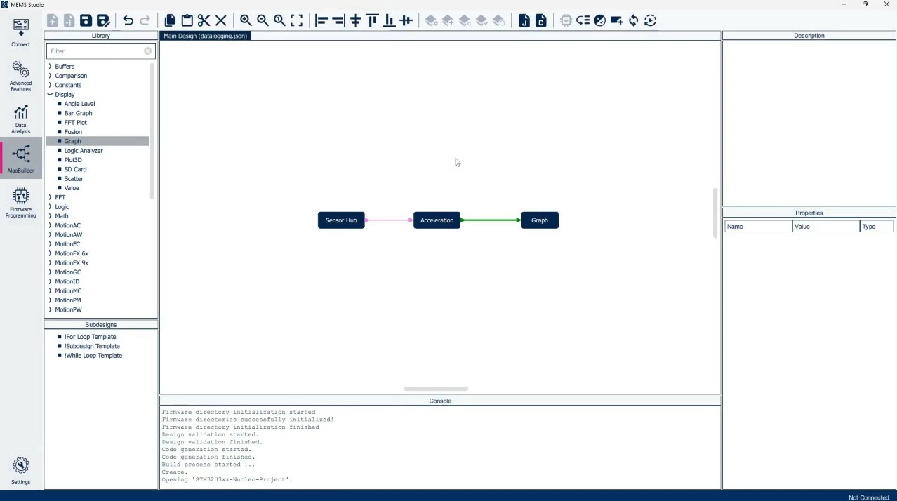 Figure 6: MEMS Studio - AlgoBuilder - Blocks