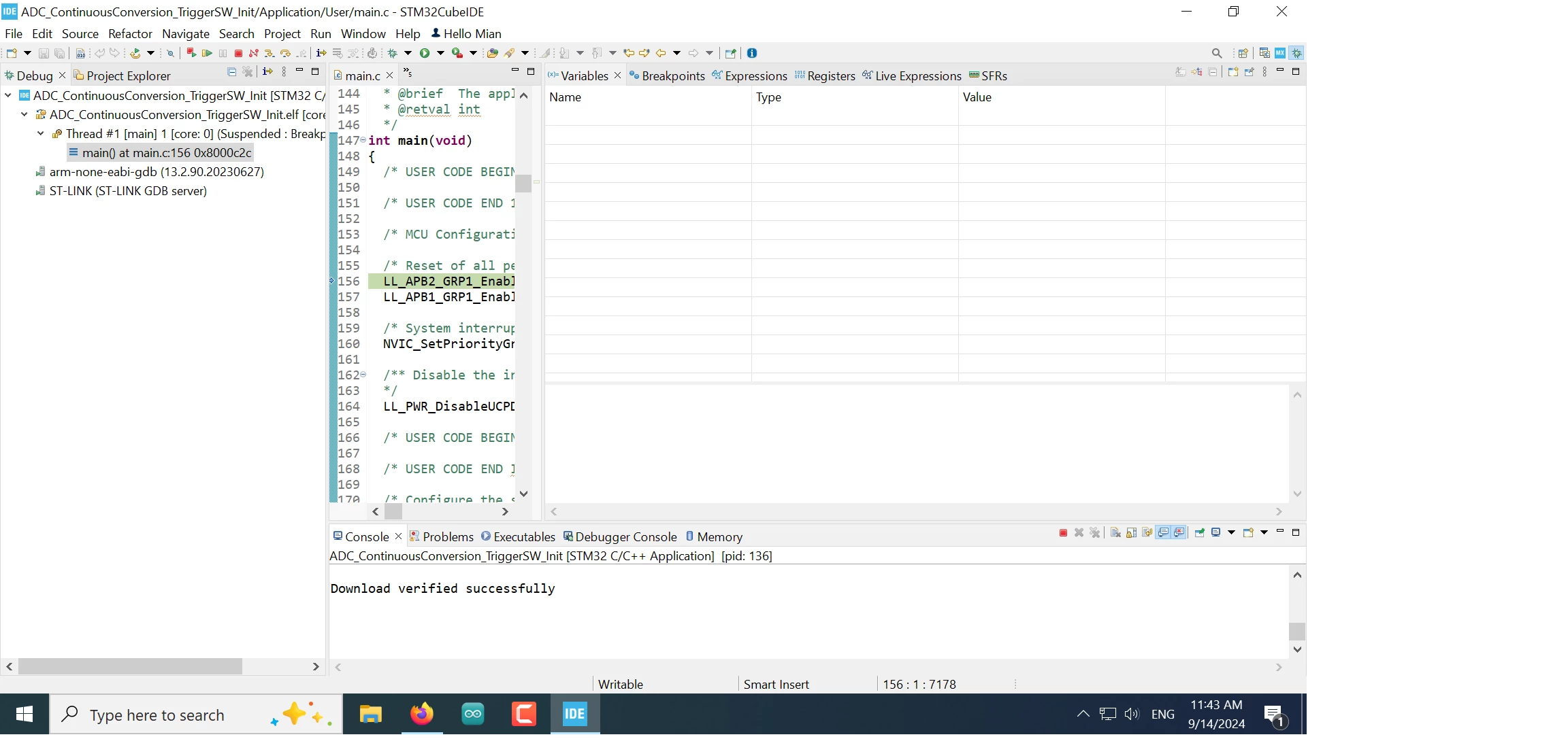 How to add variables in STM32CubeIDE debugger ? | Community