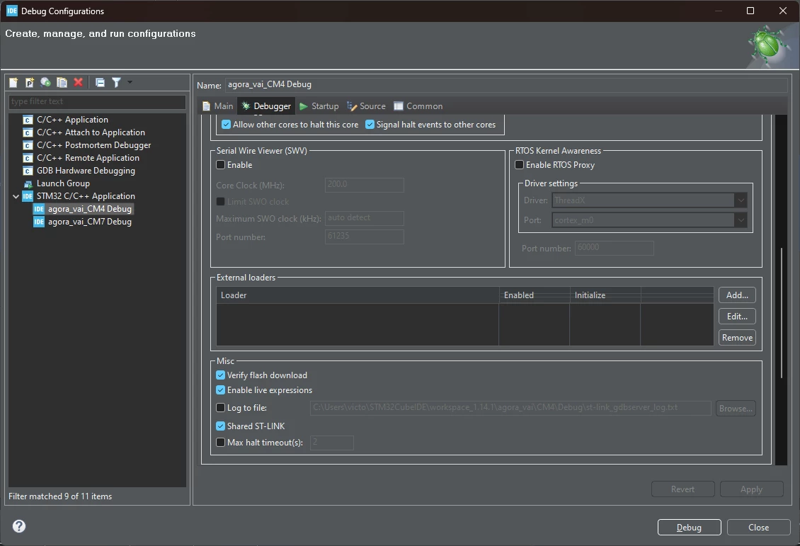 CM4 Debugger page2