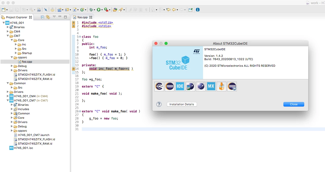 Switching a STM32CubeIDE C project to C++ - need guidance, unable to ...