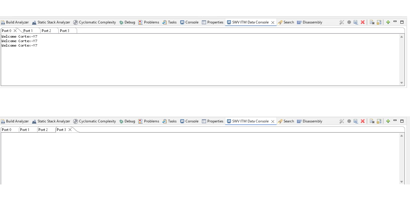 ITM Data Console Port0 and Port3