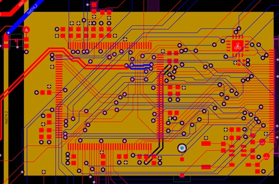 PCB routing for MCU