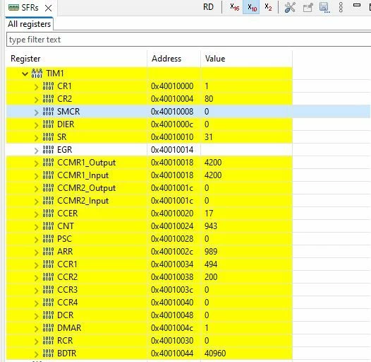 TIM1 Registers