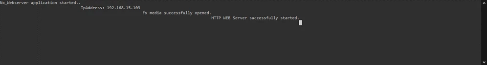 Figure 29 – Application console output