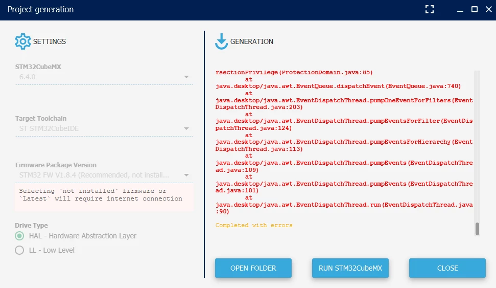 mcsdk error.PNG