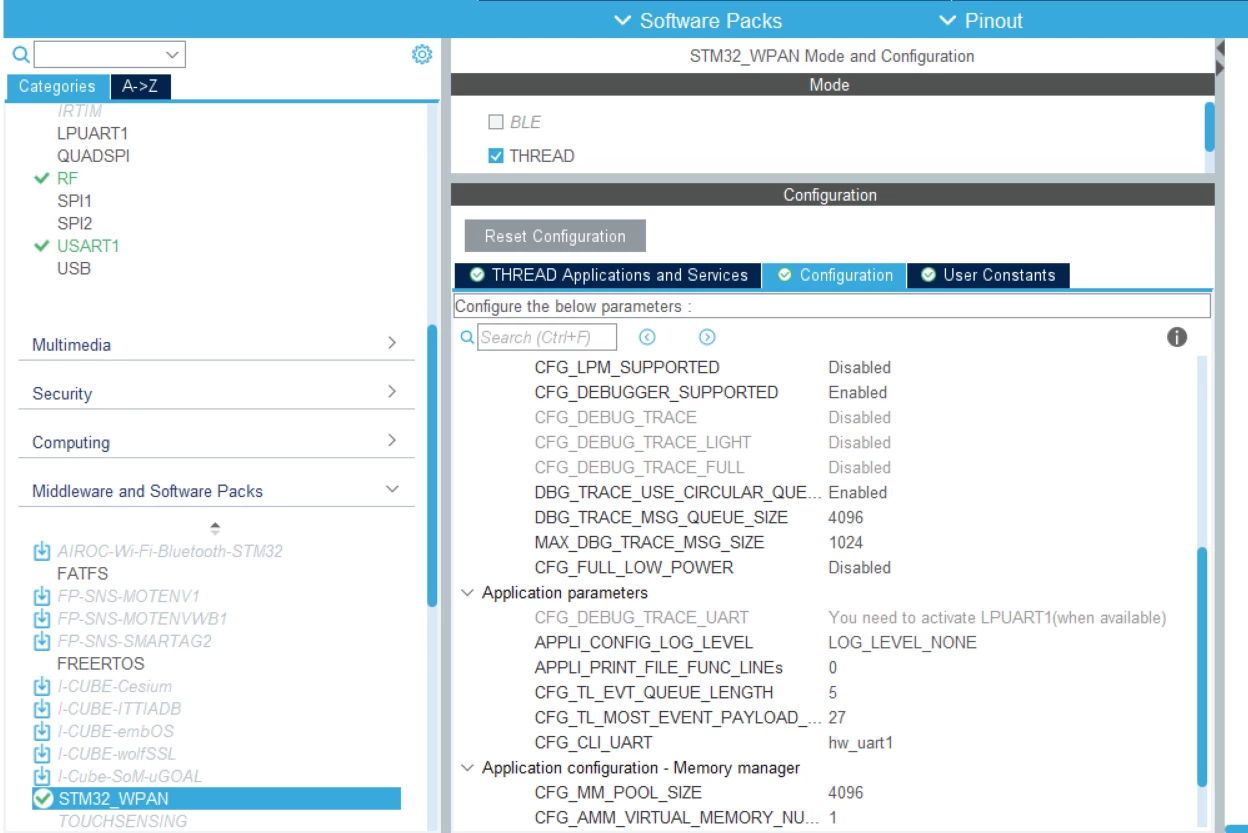 Theread Project User Interface Import a thread project into a project to have only the necessary files ...