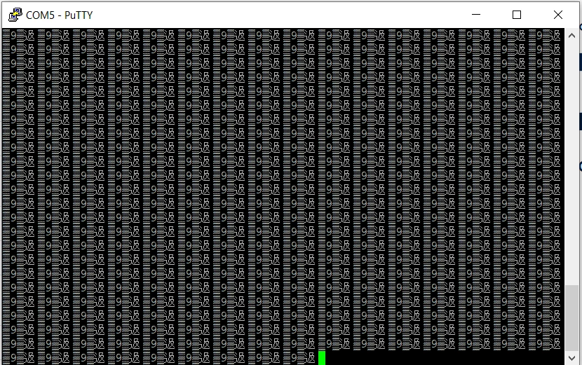 PUTTY serial output from ST