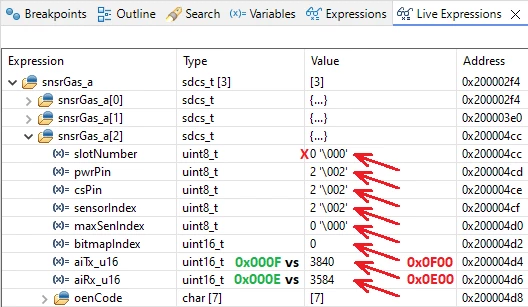STM32CubeIDE Live Expressions - 3 - Array - Element 2.png