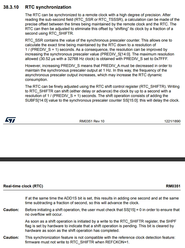 How to interpret and understand the STM32 RTC's sub second value ...