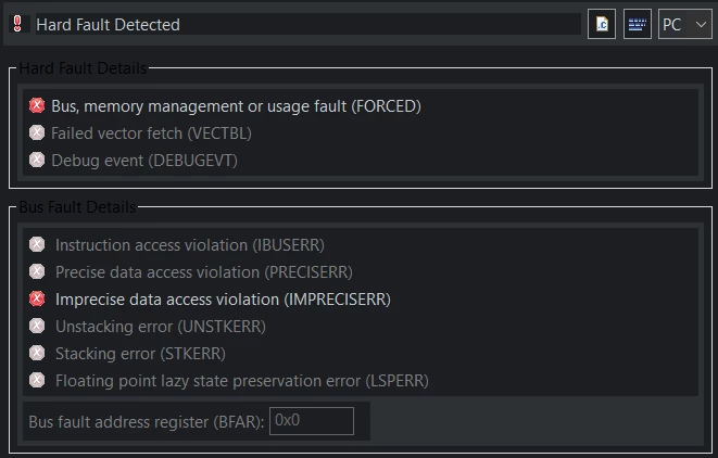 [F767ZI, C++] A hard fault occurs during the initialization of an ...