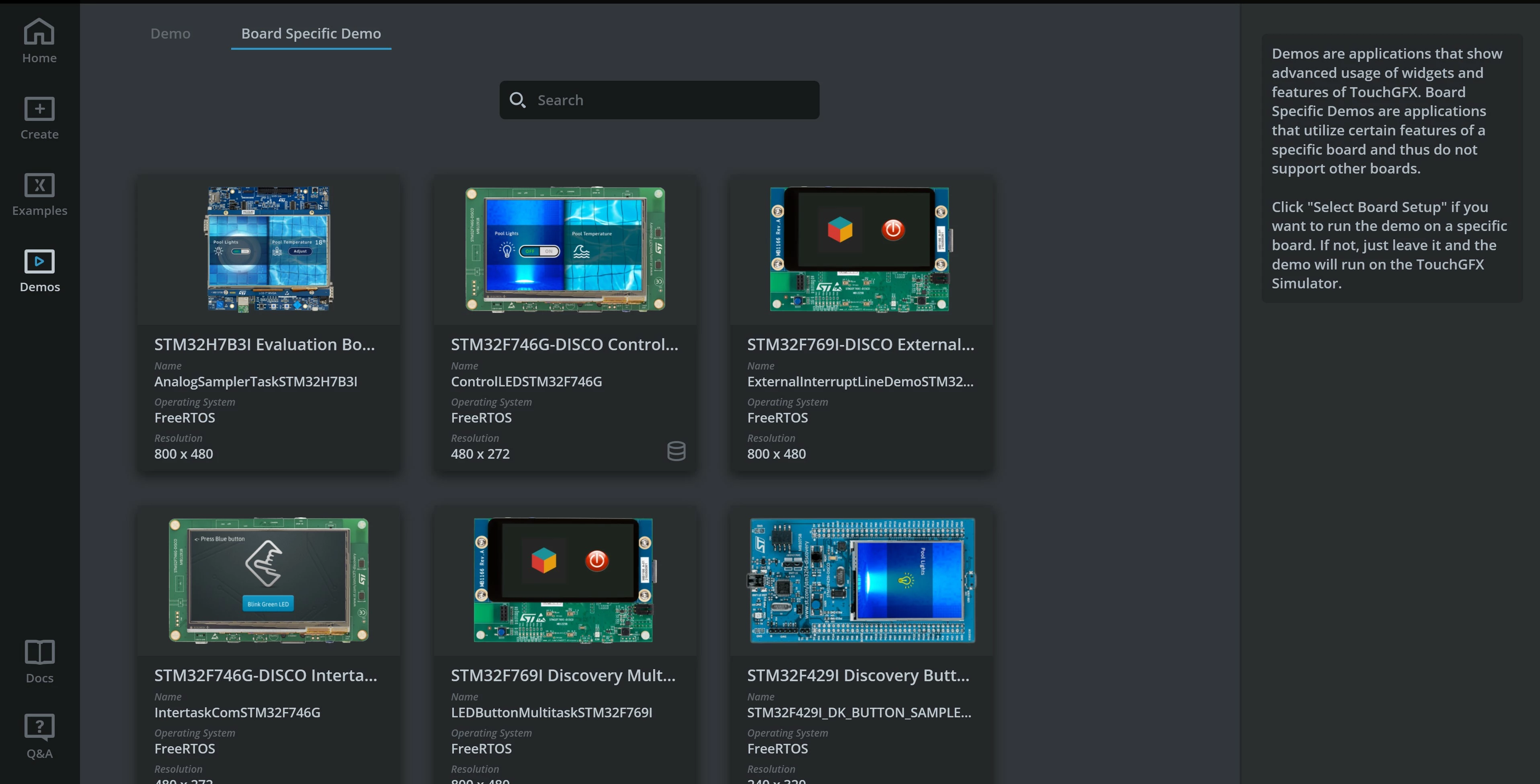 Board Specific Demos