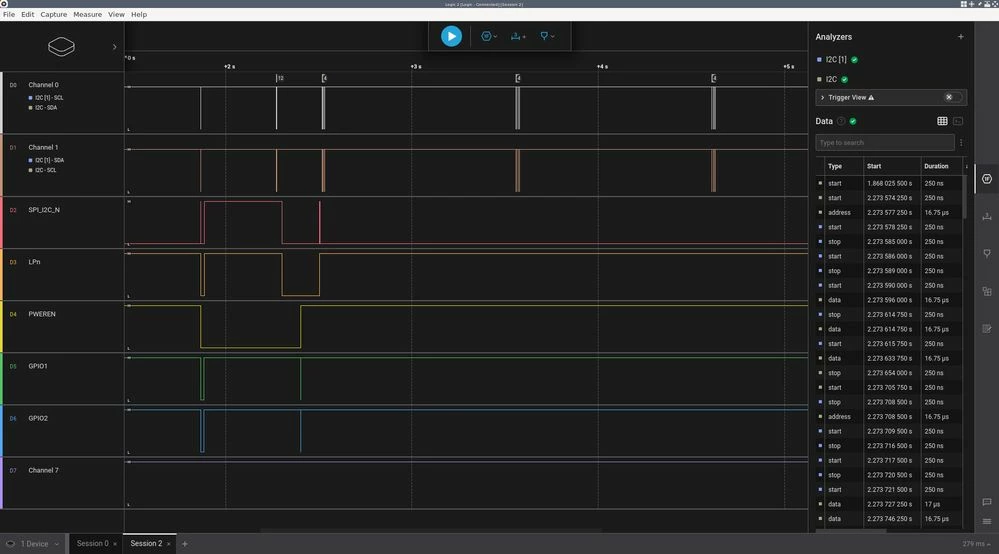 Startup sequence and signal sent to VL53L8A