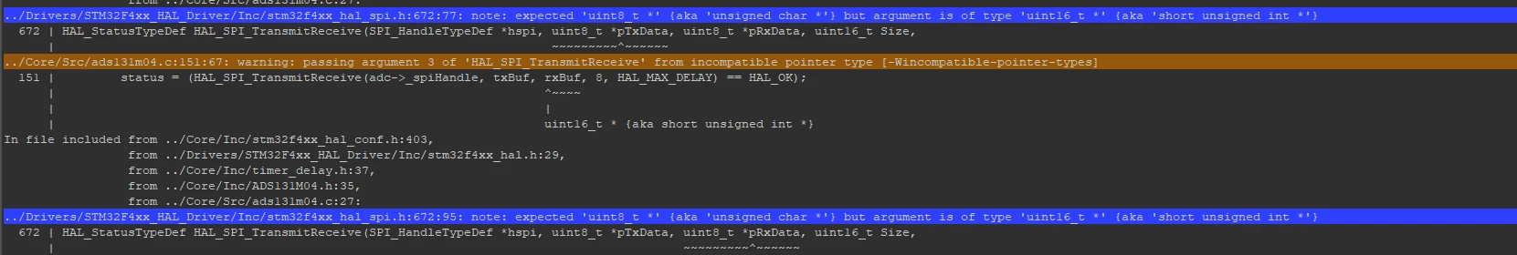 Compiler warning