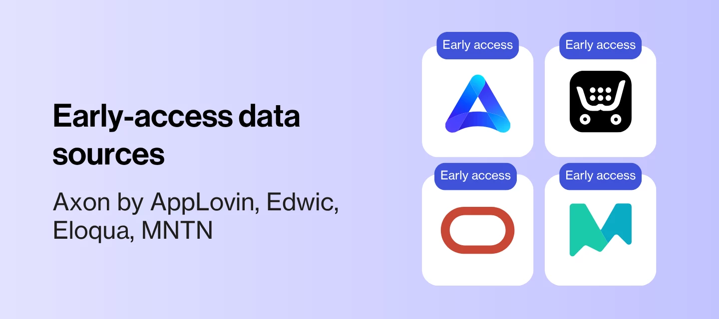 We have released 4 new data sources.