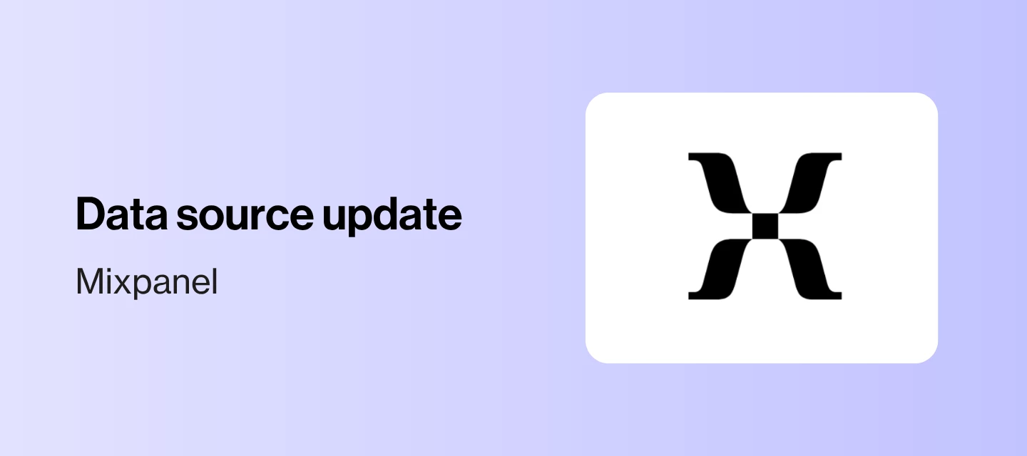 Mixpanel data source reconnection required