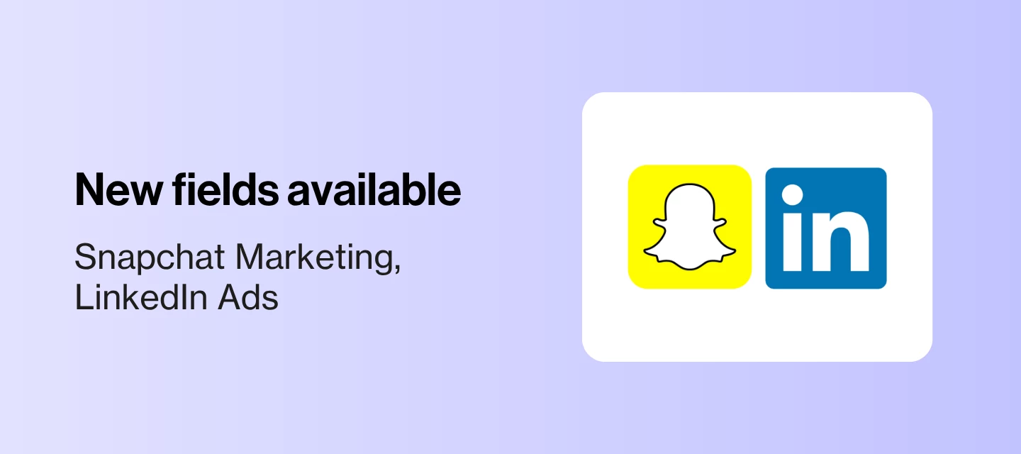 LinkedIn Ads & Snapchat Marketing: New fields available