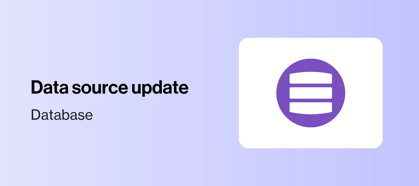Database data source: Configure network access