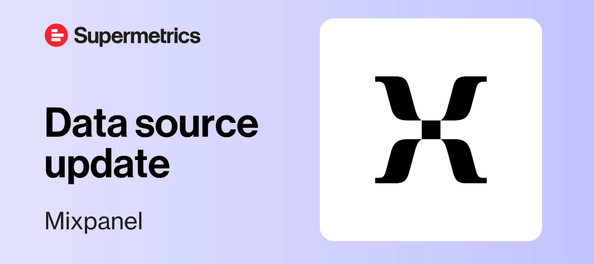 Mixpanel data source reconnection required
