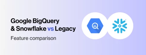 Feature comparison: BigQuery & Snowflake data sources