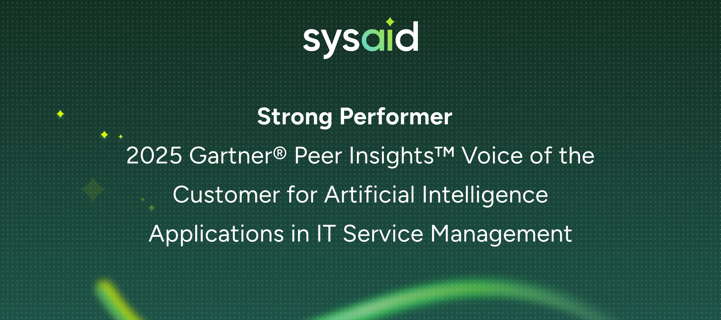 SysAid Named a Strong Performer in 2025 Gartner® Peer Insights™ Voice of the Customer for Artificial Intelligence Application
