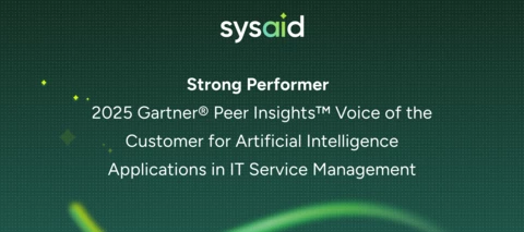 SysAid Named a Strong Performer in 2025 Gartner® Peer Insights™ Voice of the Customer for Artificial Intelligence Applications in IT Service Management