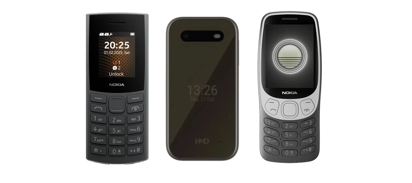 Esittelyssä uudet peruspuhelimet: Nokia 3210, Nokia 105 4G sekä HMD 2660 Flip