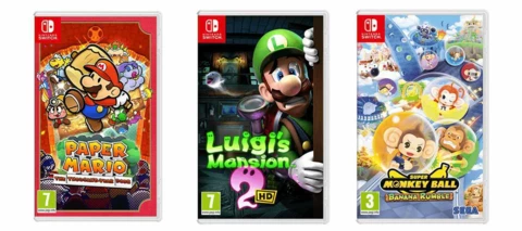 Esittelyssä Nintendo Switch uutuuspelit: Paper Mario: The Thousand-Year Door, Super Monkey Ball Banana Rumble ja Luigi's Mans