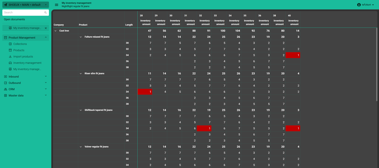 Edit matrix data faster using the Editable pivot grid
