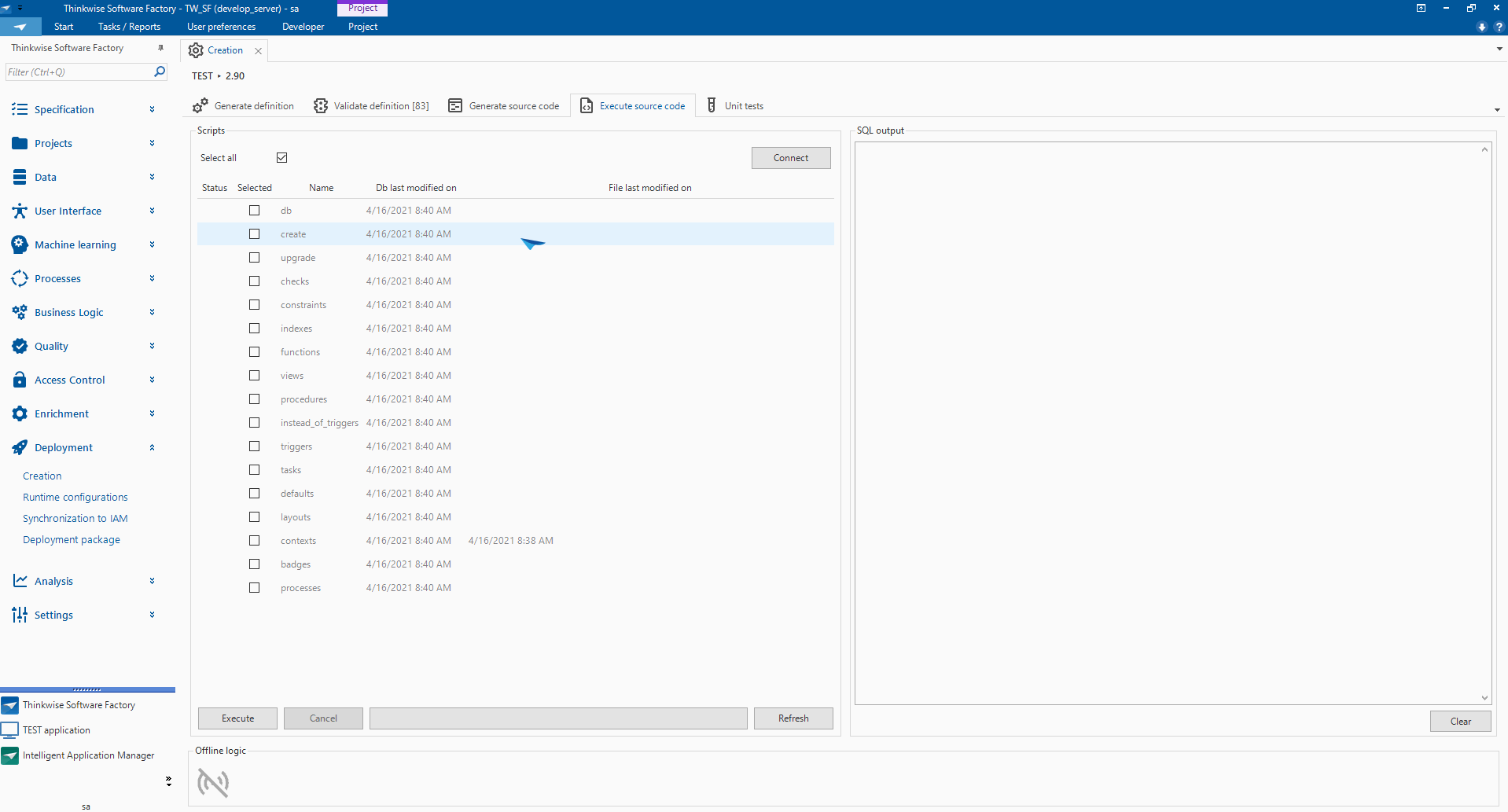 View generated source code from SF | Thinkwise Community image.