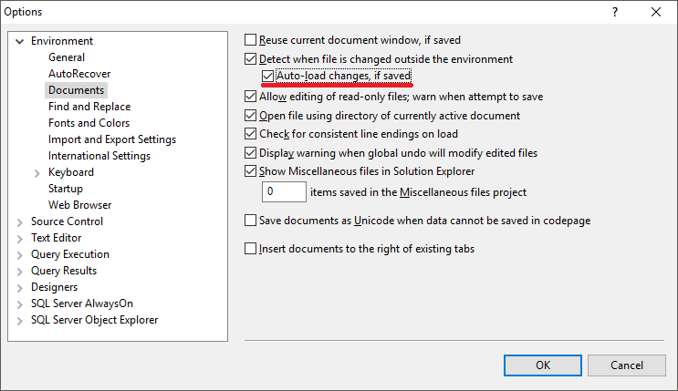 turn off spell check sql sever