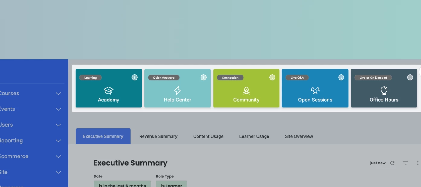 Admin Homepage Quick Link Resource Tiles