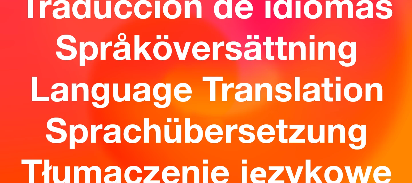 The words "Language Translation" in 5 different languages