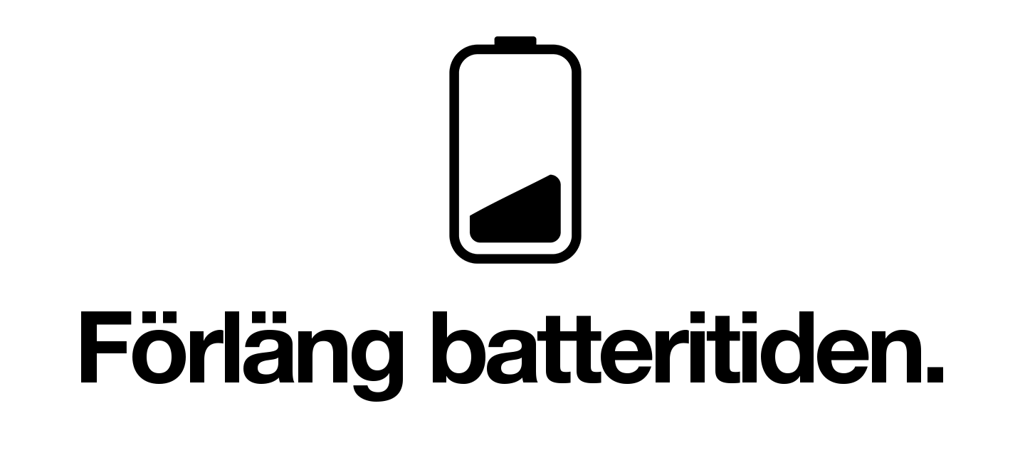 Förläng batteritiden i din mobil
