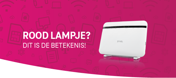 Mijn modem geeft een rood lampje, wat nu?