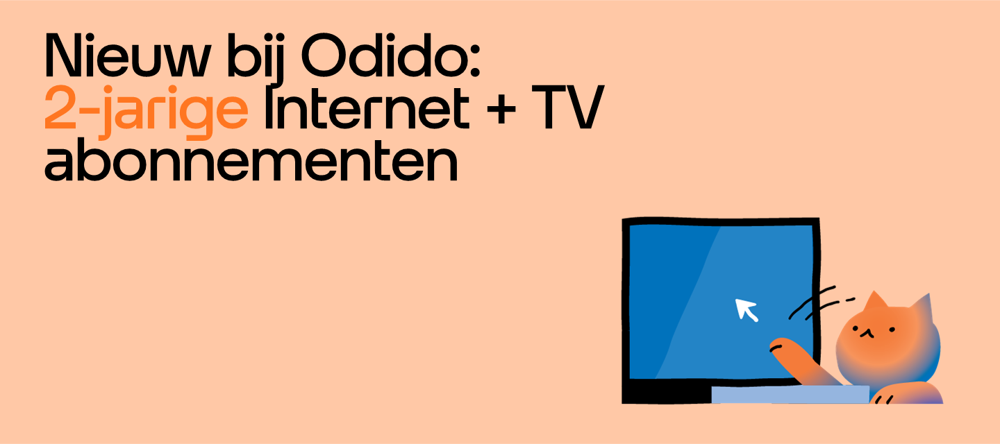 Nieuw bij Odido: 2-jarige Internet + TV abonnementen