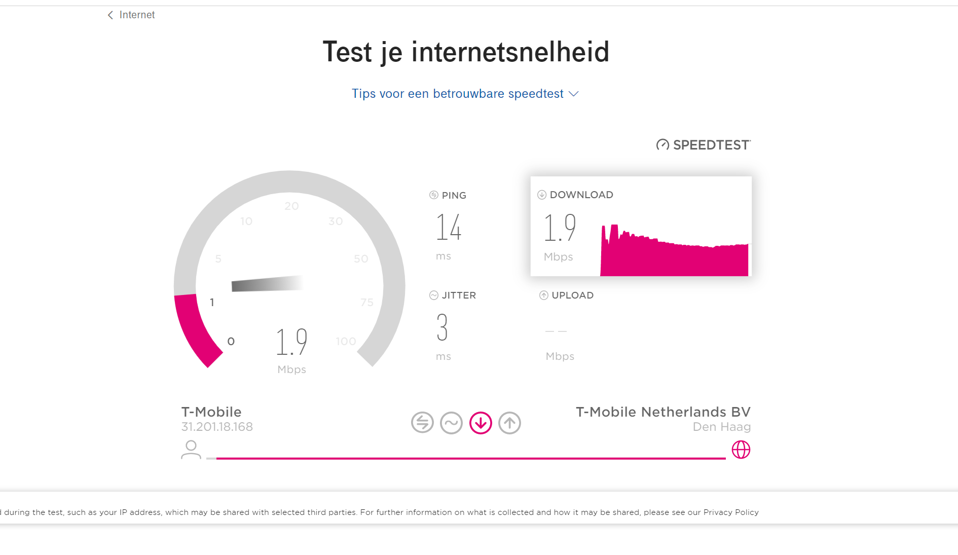 Internet download speed around 2,5 Mbps | T-Mobile Community