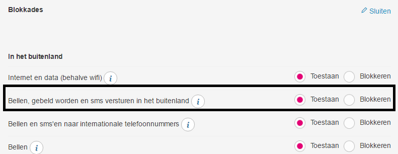 Buitenlandse nummers blokkeren t mobile