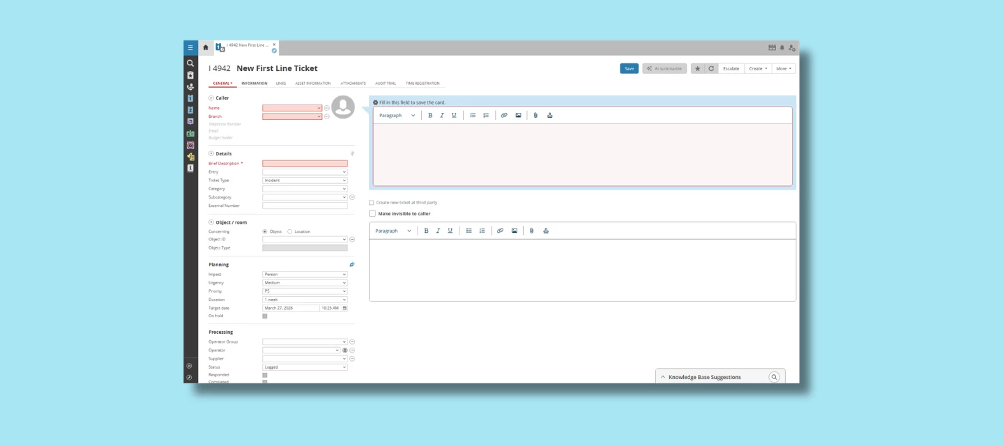 Rich text in incident management
