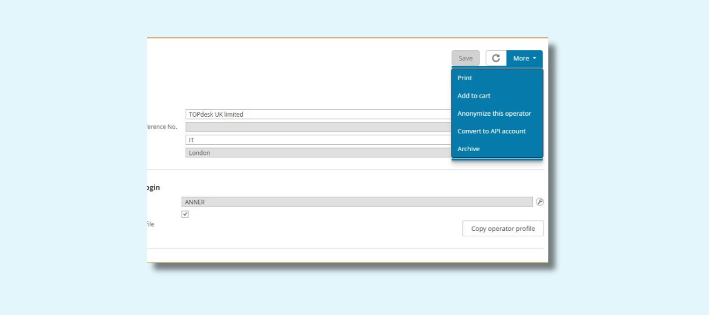 Convert Existing Operators into API Accounts