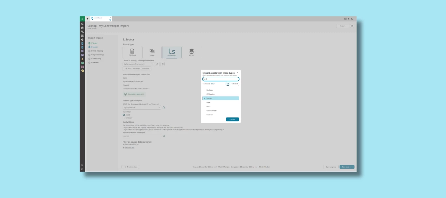Lansweeper now available as an Asset Import source in TOPdesk!