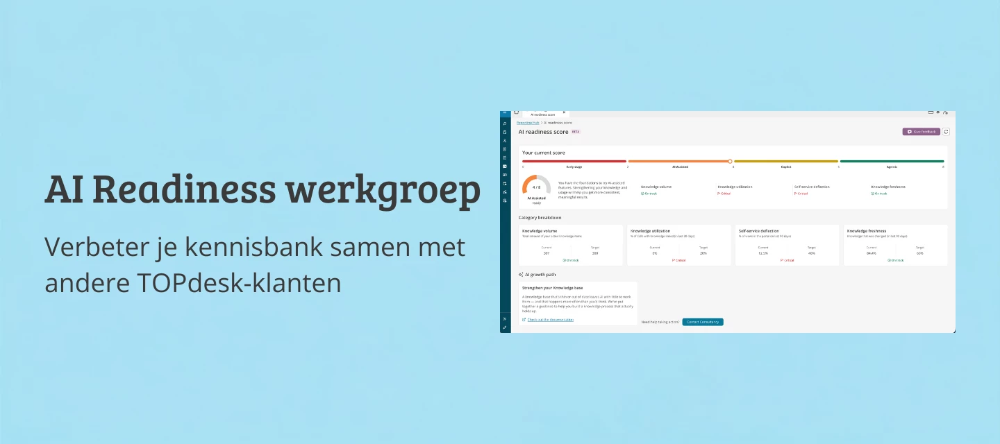 NIEUW:  AI Readiness Werkgroep: verbeter je kennisbank samen met andere klanten